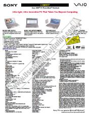 View PCG-C1MWP pdf Marketing Specifications