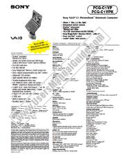 Ver PCG-C1VPK pdf Especificaciones de comercialización