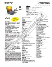 Ver PCG-FXA36 pdf Especificaciones de comercialización
