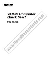 View PCG-FXA63 pdf Quick Start Guide