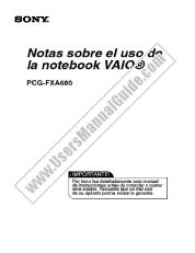 Ansicht PCG-FXA680 pdf Computer-Benutzerhandbuch (Spanisch)
