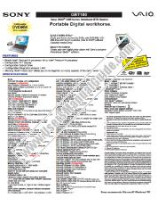 View PCG-GRT100P pdf Marketing Specifications