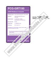 Voir PCG-GRT170 pdf Étiquette