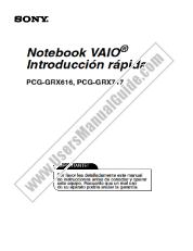 Ansicht PCG-GRX616 pdf Schnelle Einführung in den Computer (Spanisch)