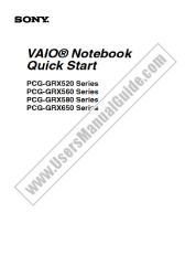 View PCG-GRX650 pdf Quick Start Guide