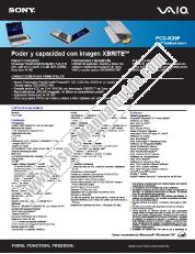 Voir PCG-K35F pdf Especificaciones
