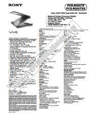 Ver PCG-R505TE pdf Especificaciones de comercialización