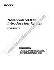 Ansicht PCG-R505TF pdf Schnelle Einführung in den Computer (Spanisch)