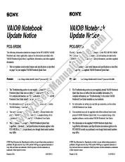 Ver PCG-SR33K pdf Aviso de actualización de portátiles VAIO