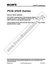 Ver PCG-V505AXP pdf Actualización de inicio rápido