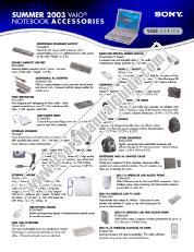 View PCG-V505BCK pdf Compatible Accessories