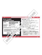 Vezi PCG-V505EX pdf Eticheta
