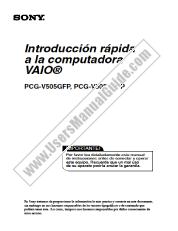 Ver PCG-V505GFP pdf Introduccion rapida a la computadora