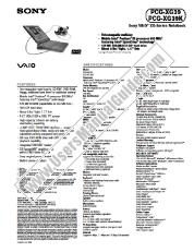 Ver PCG-XG39K pdf Especificaciones de comercialización