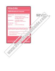 Voir PCG-Z1RA pdf Étiquette