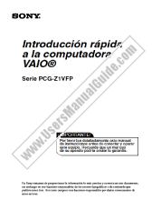 Ver PCG-Z1VFP pdf Introduccion rapida a la computadora