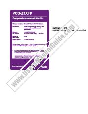 Voir PCG-Z1XFP pdf Étiquette de especificaciones