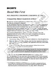 View PCG-Z505JS pdf Read Me First Guide