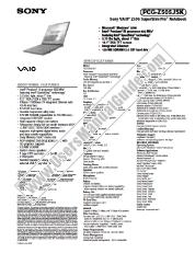 Ver PCG-Z505JSK pdf Especificaciones de comercialización
