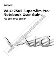 Ver PCG-Z505R pdf Manual de usuario principal