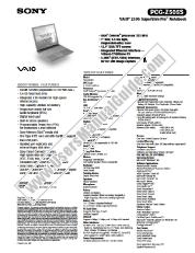 View PCG-Z505S pdf Marketing Specifications