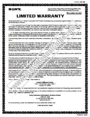 View ICF-CD553RM pdf Limited Warranty