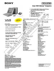 Ver PCV-LX700 pdf Especificaciones de comercialización