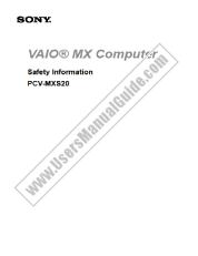 Ver PCV-MXS20 pdf Información de seguridad