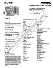 View PCV-R528DS pdf Marketing Specifications