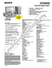 View PCV-R545DS pdf Marketing Specifications