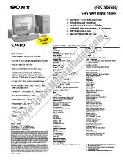 View PCV-R549DS pdf Marketing Specifications