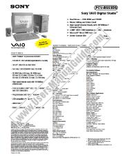 View PCV-R553DS pdf Marketing Specifications