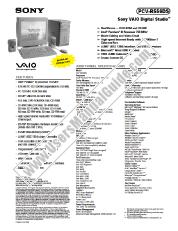 View PCV-R556DS pdf Marketing Specifications