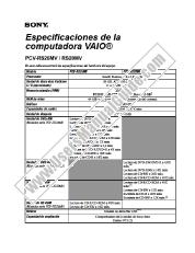 Voir PCV-RS20M pdf Especificaciones