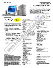 View PCV-RS320 pdf Marketing Specifications