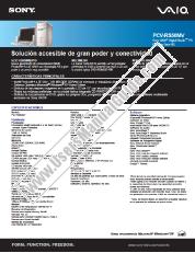 Voir PCV-RS50MV pdf Especificaciones (espagnol)