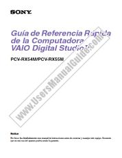 Ver PCV-RX54M pdf Introduccion rapida a la computadora