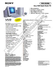 Ver PCV-RX550 pdf Especificaciones de comercialización
