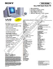 Vezi PCV-RX560 pdf Specificațiile de marketing