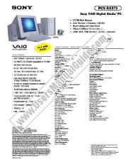 Ver PCV-RX570 pdf Especificaciones de comercialización