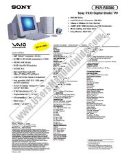 Ver PCV-RX580 pdf Especificaciones de comercialización
