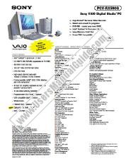 View PCV-RX590G pdf Marketing Specifications