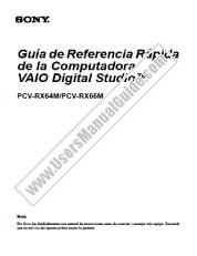 Ver PCV-RX65M pdf Introduccion rapida a la computadora