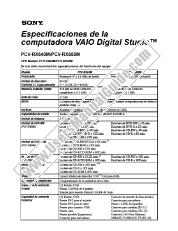 Voir PCV-RX64M pdf Especificaciones