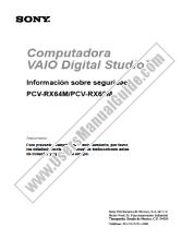 Ver PCV-RX64M pdf informacion sobre seguridad