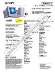 Ver PCV-RX670 pdf Especificaciones de comercialización