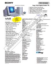 View PCV-RX680G pdf Marketing Specifications