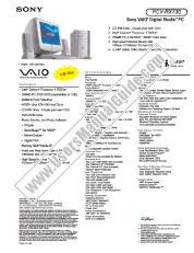 Ver PCV-RX730 pdf Especificaciones de comercialización
