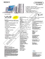 View PCV-RX742 pdf Marketing Specifications