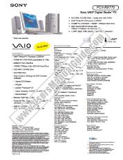 View PCV-RX770 pdf Marketing Specifications